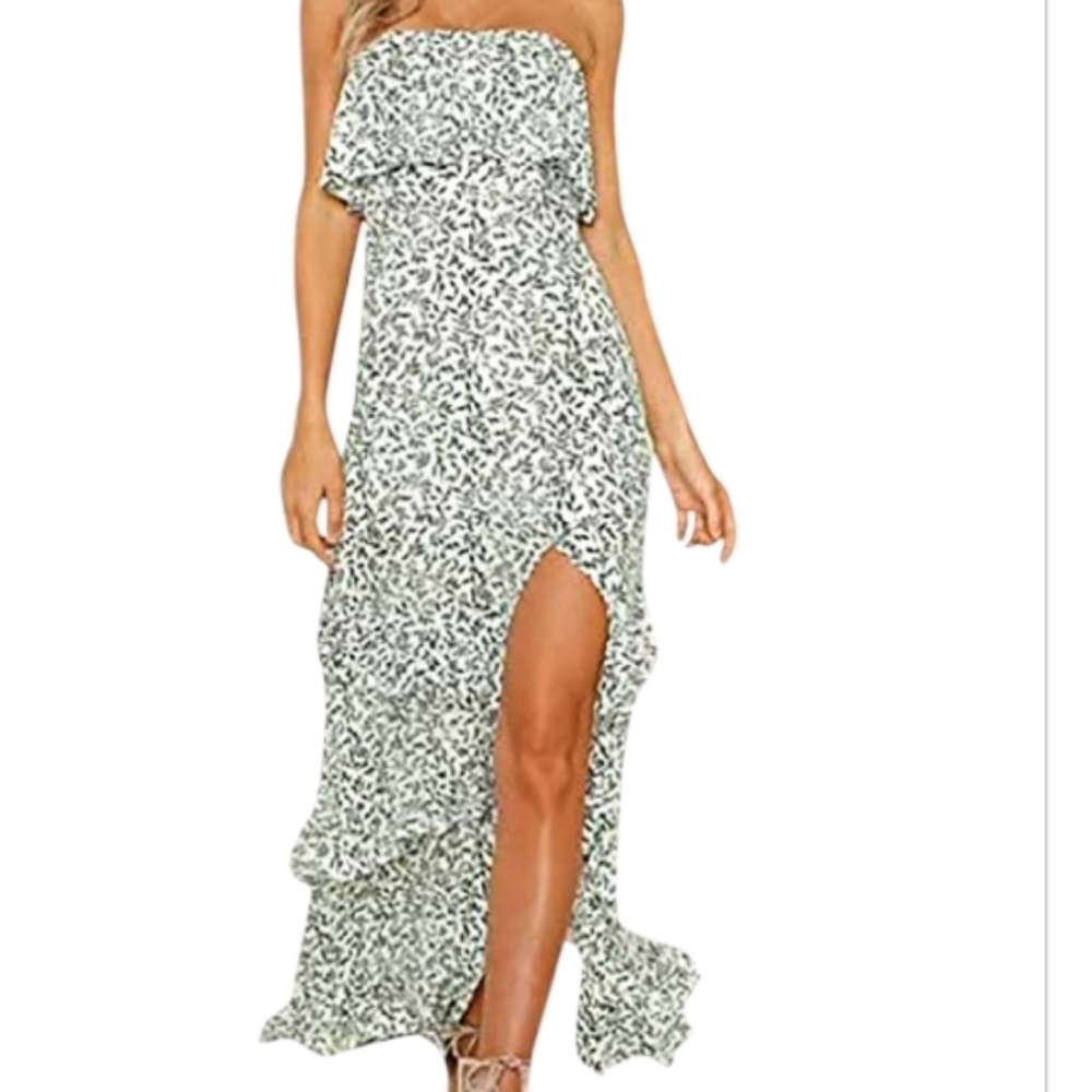 Floral Off-Shoulder Maxi Dress